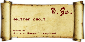 Welther Zsolt névjegykártya
